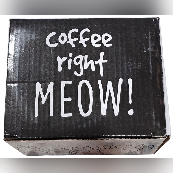 Cat Lovers Coffee Mug ' Coffee Right Meow ' 13oz Brand New - Picture 4 of 4